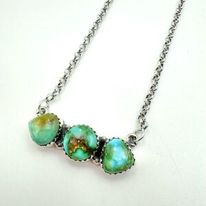 Sonoran Gold Turquoise Elegant Sterling Silver Necklace